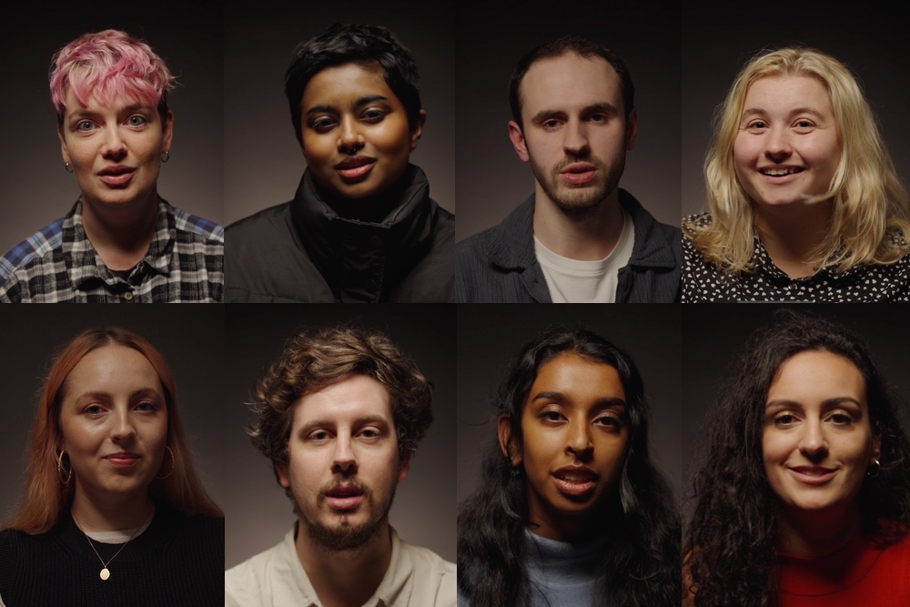 A grid of eight headshots of the poets taking part in this project